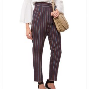 Apiece Apart Multicolor Striped Ankle Pants